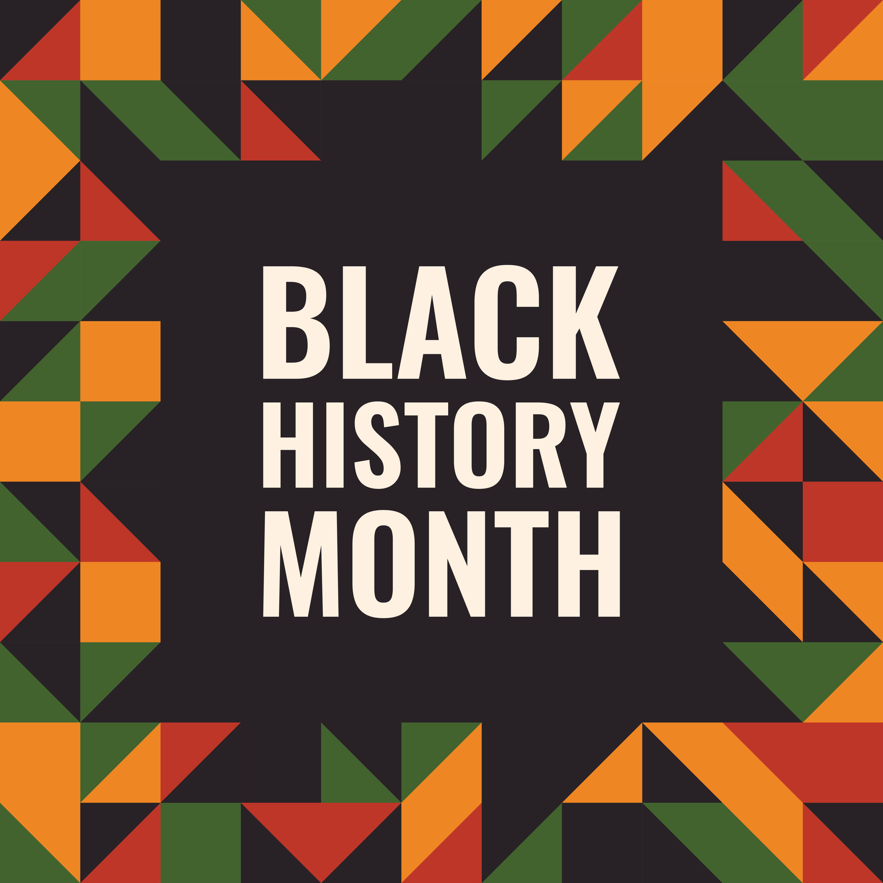 Black history month geometric banner. African American history celebration. Vector illustration.