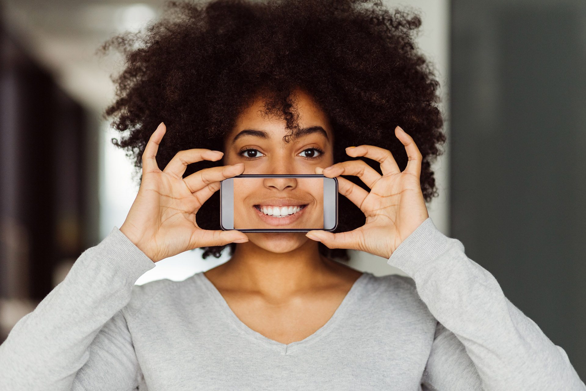 Woman with perfect toothy smile Digital Health