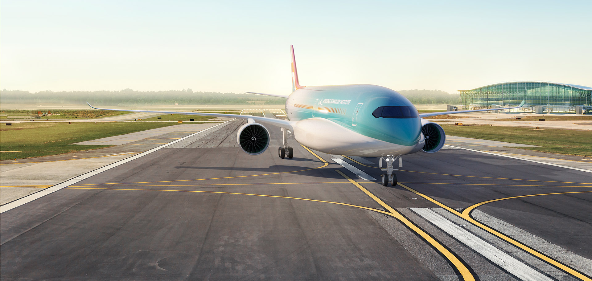 International Airport on the runway in airport is the international air gateway