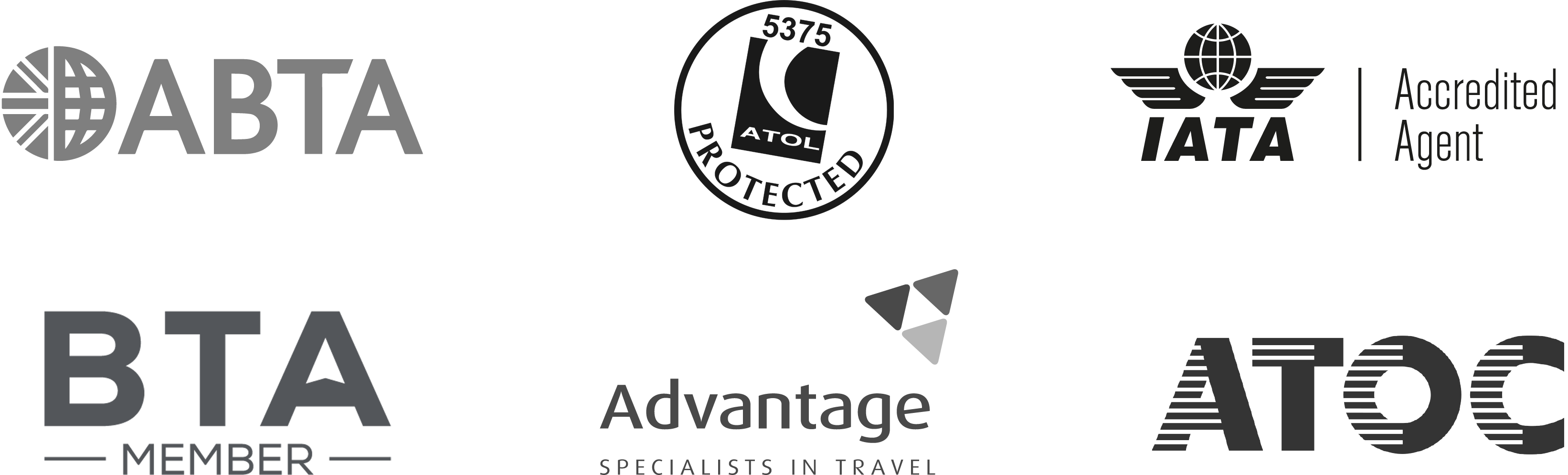 Gray Dawes Travel credentials and membership logos