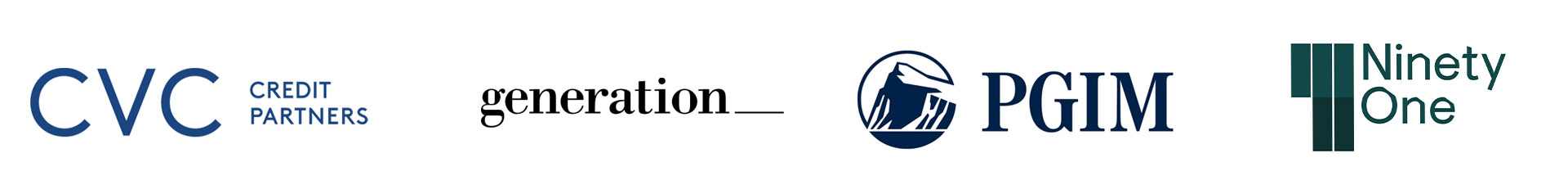 Collection of client logos: PGIM, Generation, Corsair